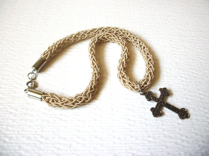 Bohemian Cross Fabric Choker Necklace 122920