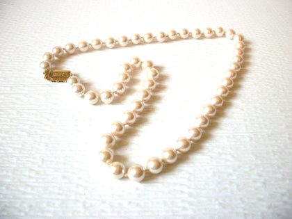 Vintage MONET Glass Pearl 20" Necklace 71917