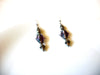 Vintage Plum Lamp Work Glass Dangle 2 1/2" Earrings 121816