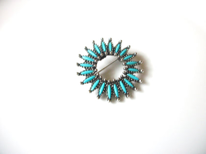 Southwestern Vintage Native American Turquoise Brooch Pin 92816