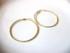 Large Retro Gold Toned Thin Hoop Earrings 92017