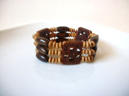 Bohemian 1970s Wood Bracelet 82217