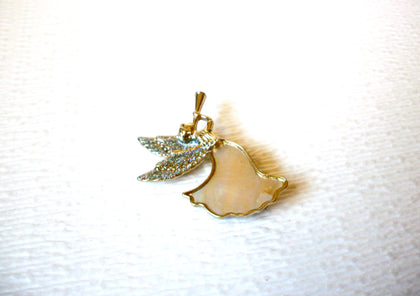Vintage Glitter Angel Trumpet Brooch Pin 121816