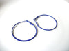 Retro Thinner Purple Blue Hoop 2" Earrings 92517