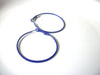 Retro Thinner Purple Blue Hoop 2" Earrings 92517