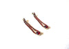 Vintage 2 Inch Ruby Red Rhinestone Dangle Earrings 93017