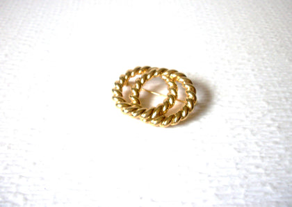NAPIER Intertwining Gold Toned Vintage Brooch Pin 91517