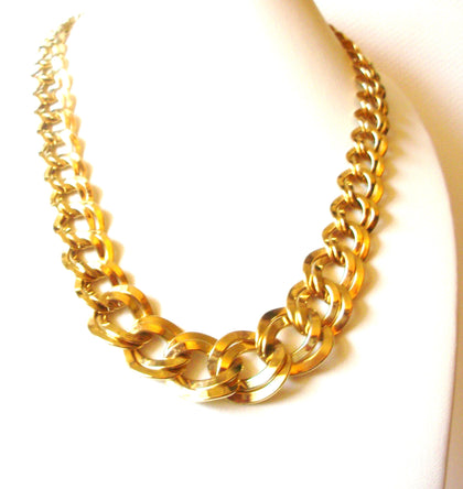 Vintage MONET Gold Toned Links 18" Necklace 71917