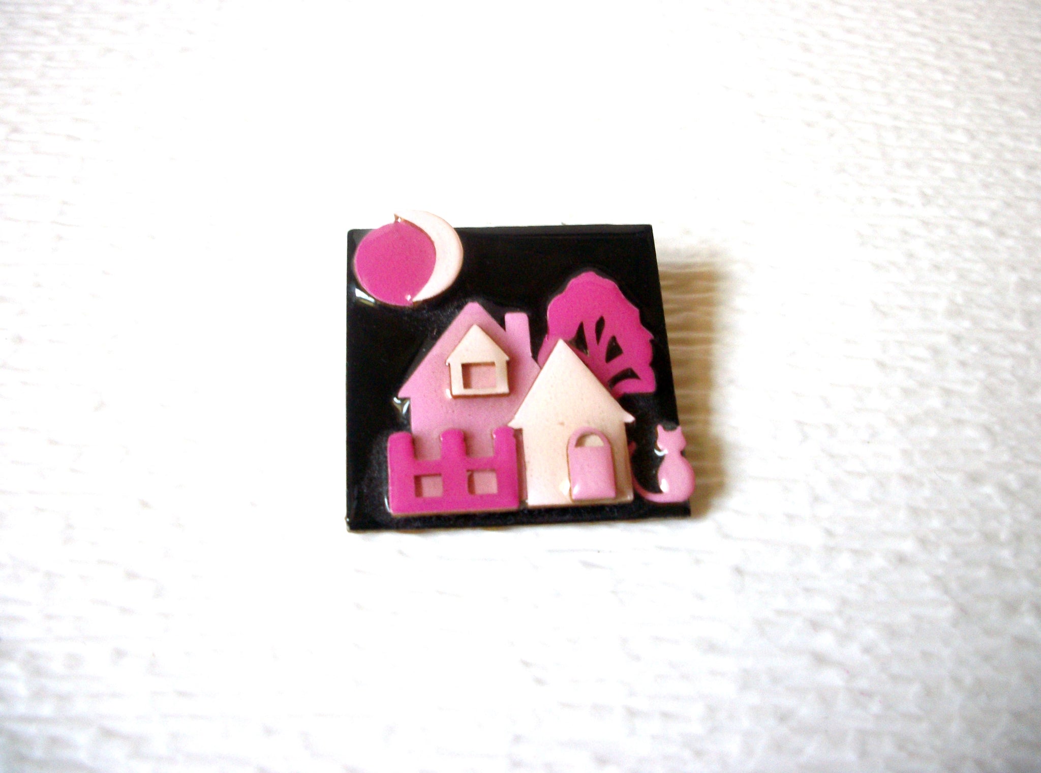 House Pins By Lucinda Pink Cat Dark Night Pins By Lucinda 91517