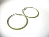 Retro Thinner Olive Hoop 2" Earrings 92517