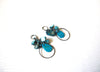 Blue Shell Bohemian 1980s Dangle Earrings 123120