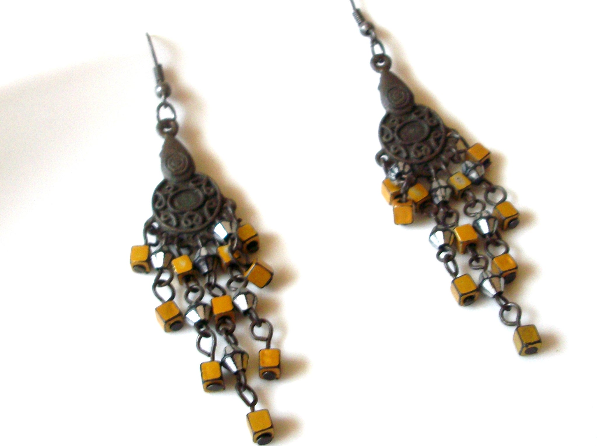 Long Vintage Ethnic Chandelier Earrings 80417