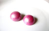 Retro Thick Pink Pale Gray Dome Earrings 92517