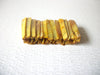 Wide Dyed Golden Tone Shell Stretch Bracelet 92917