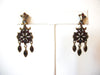 Victorian Antiqued Red Rhinestone Chandelier Earrings 92216