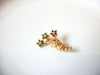 Vintage Gold Toned Rhinestone Flower Brooch Pin 81517