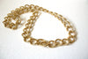 Retro Chunky 1980s Gold Toned Metal Links 32 Inch Necklace 123120