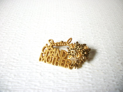 Vintage Gold Toned Special Grand Mother Pin Brooch 71517