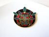 Vintage Cloisonné Large Mask Barbara Lavallee Brooch 71518