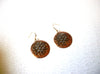 Bohemian Hammered Copper Toned Filigree Dangle Earrings 71917