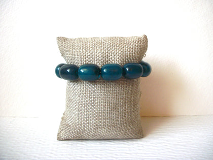 Retro Teal Green Acrylic Stretch Bracelet 5917