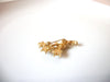 Vintage Gold Toned Rhinestone Flower Brooch Pin 81517