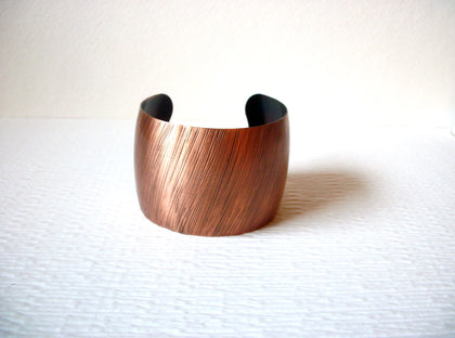 Vintage Wide Copper Toned Cuff Bracelet 22617