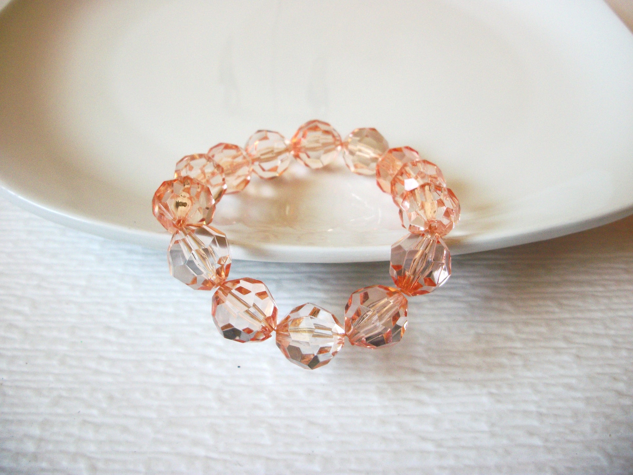 Retro Translucent Coral Peach Bracelet 80417