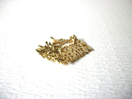 Vintage Gold Toned Special Grand Mother Pin Brooch 71517