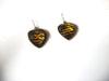 Retro Animal Print Heart Shaped Earrings 123116