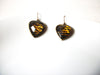 Retro Animal Print Heart Shaped Earrings 123116