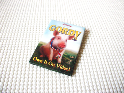 Vintage The Pig 3' Laminated Brooch Pin 121816