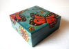 Vintage Carved Butterfly Wooden Hand Painted Jewelry Box Best Friends 71517