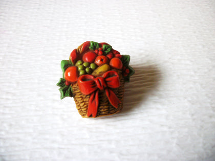 Vintage HALLMARK Fall Theme Fruit Plastic Brooch Pin 9216