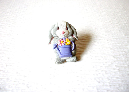 HALLMARK Vintage Bunny Plastic Brooch Pin 91317