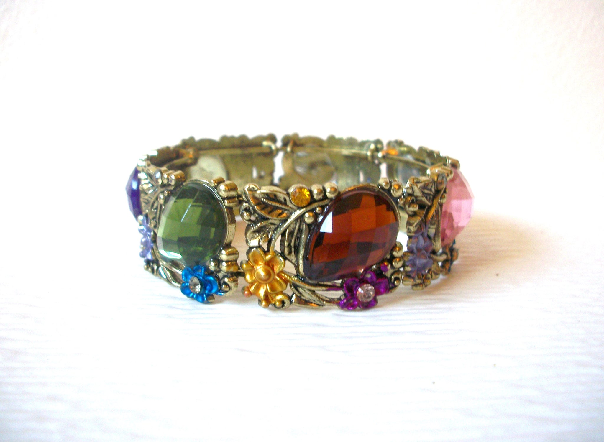 Colorful Vintage Glass Acrylic Cuff  Bracelet 81517