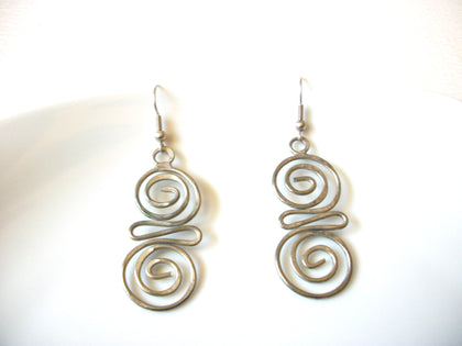 Funky Bohemian Long Pewter Earrings 9216