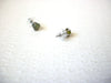 Small Light Olive Green Rhinestone Stud Earrings 5917