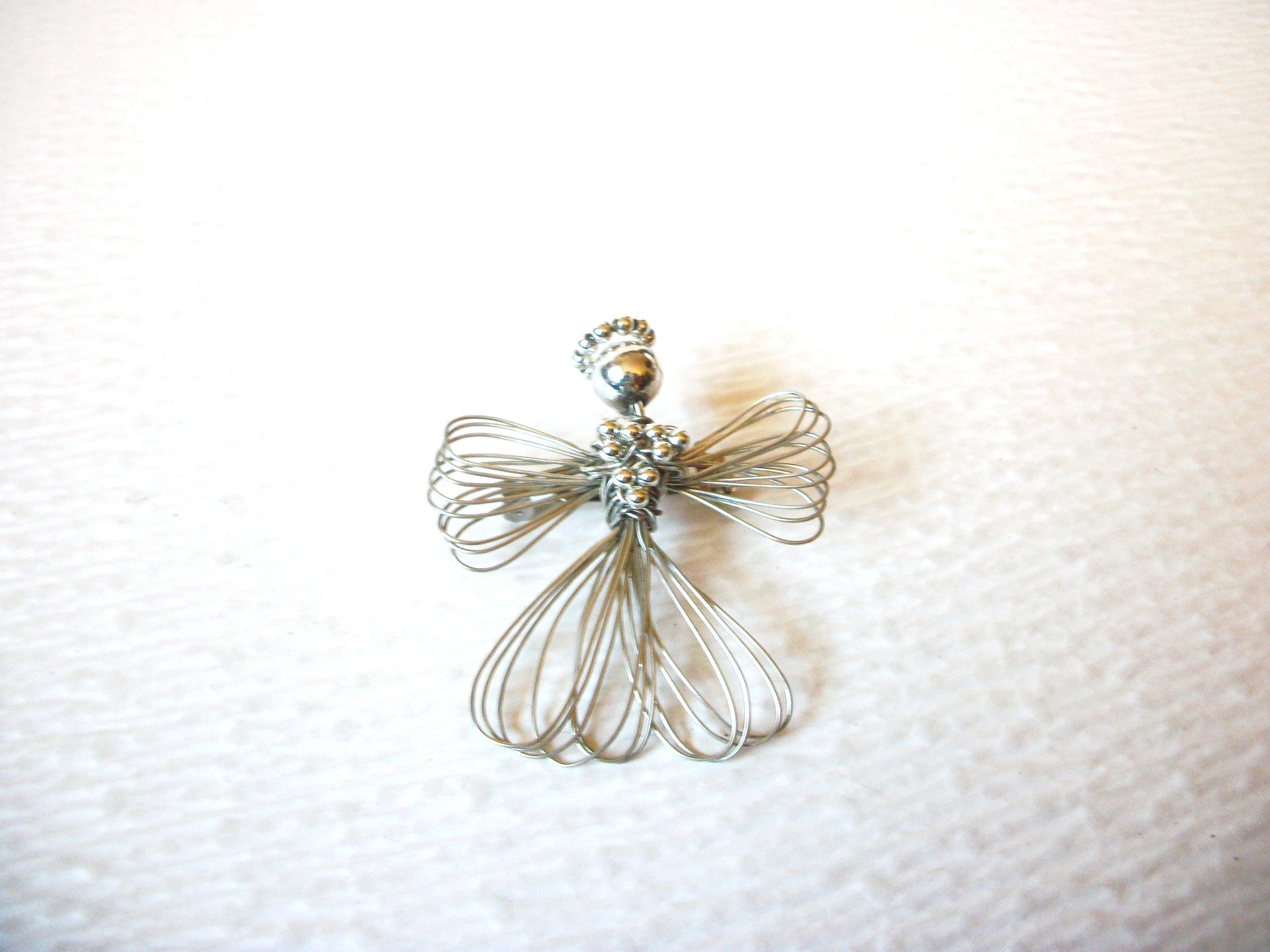 Vintage Hand Wired Angel Brooch Pin 121216