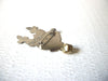 Vintage Enameled Reindeer Bell Brooch Pin 61518
