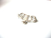 Vintage Clear Rhinestone Queen Crown Brooch Pin 81517