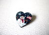 Hand Painted Snowman Christmas Wood Brooch Pin 72017