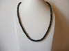 Black Faceted Czech Glass 24 Inch Vintage Necklace 91017