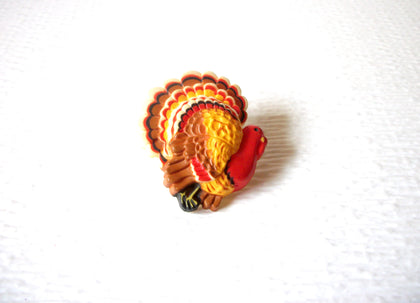 HALLMARK Vintage Turkey Plastic Brooch Pin 91317