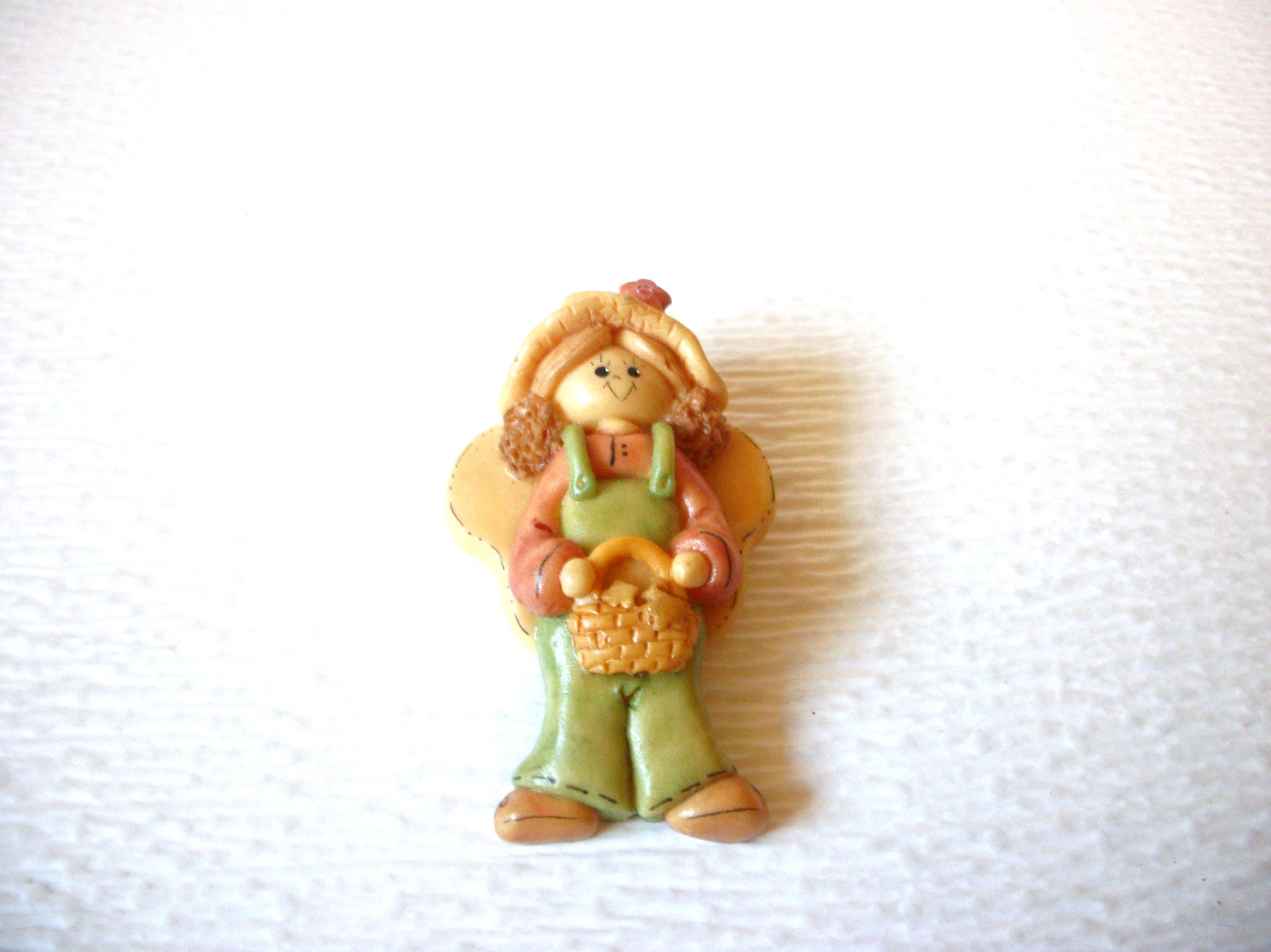 Large Resin Girl Wings Brooch Pin 121216
