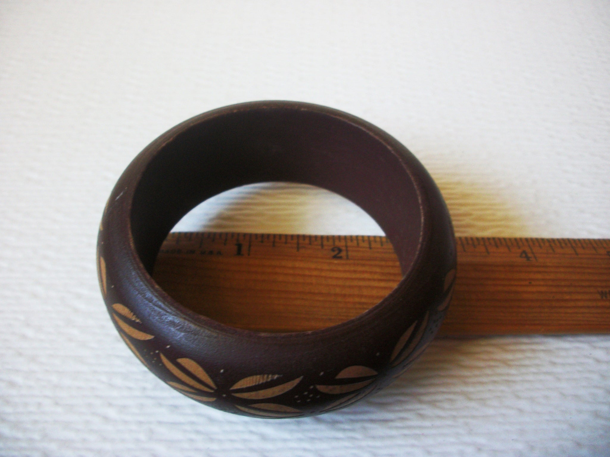 Bohemian Organic Untreated Wood Bangle Bracelet 010121