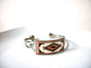 Native American Copper Silver Toned Etched Cuff Bracelet 82017