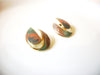 Larger Retro Enameled Swirl Earrings 80417