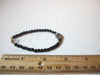 Dainty Vintage Bracelet Black Onyx Starburst Jasper Focal 7" Long 30417