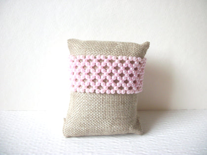 Pale Pink Faux Pearl Stretch Bracelet 70416